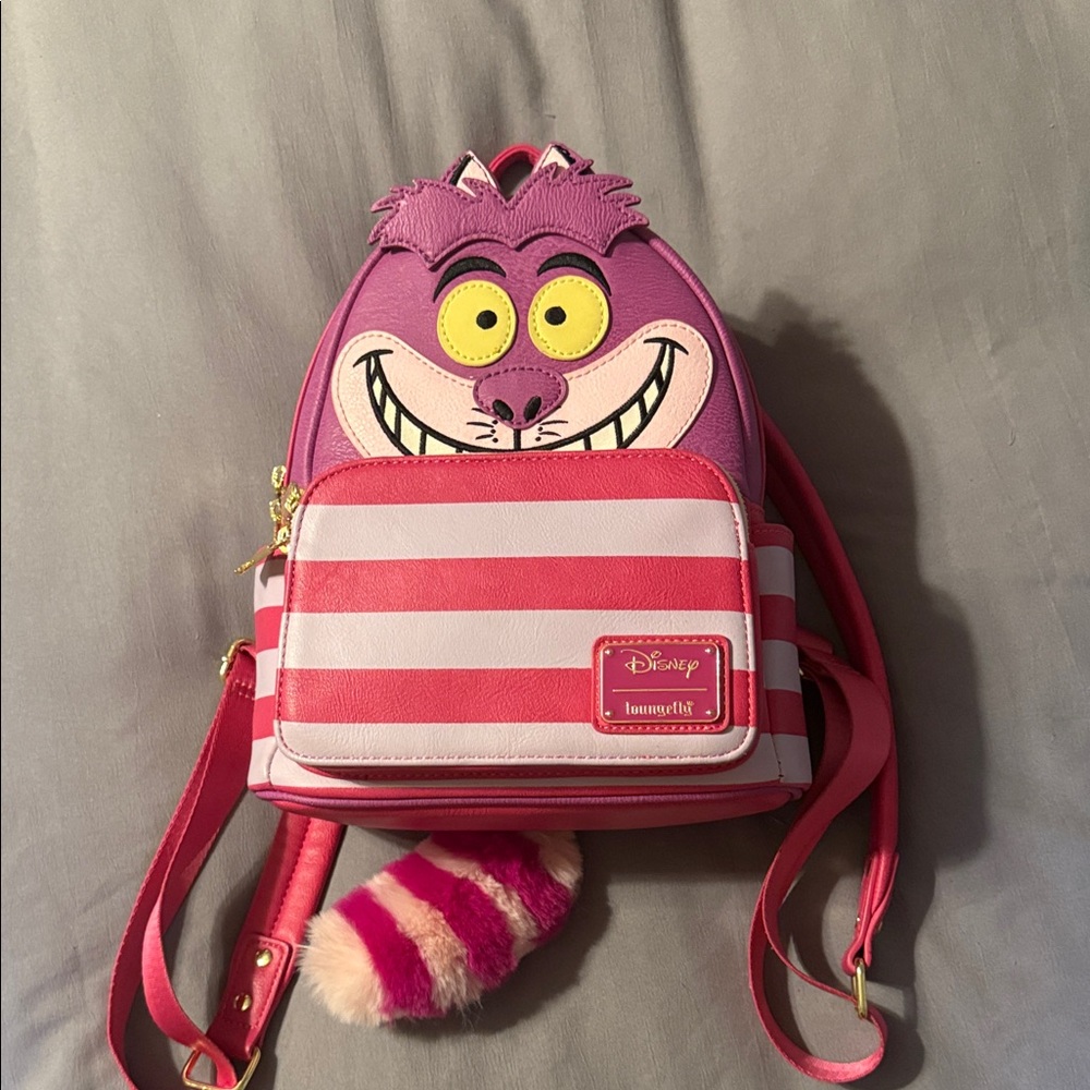 Disney Pink and White Cheshire Cat Backpack